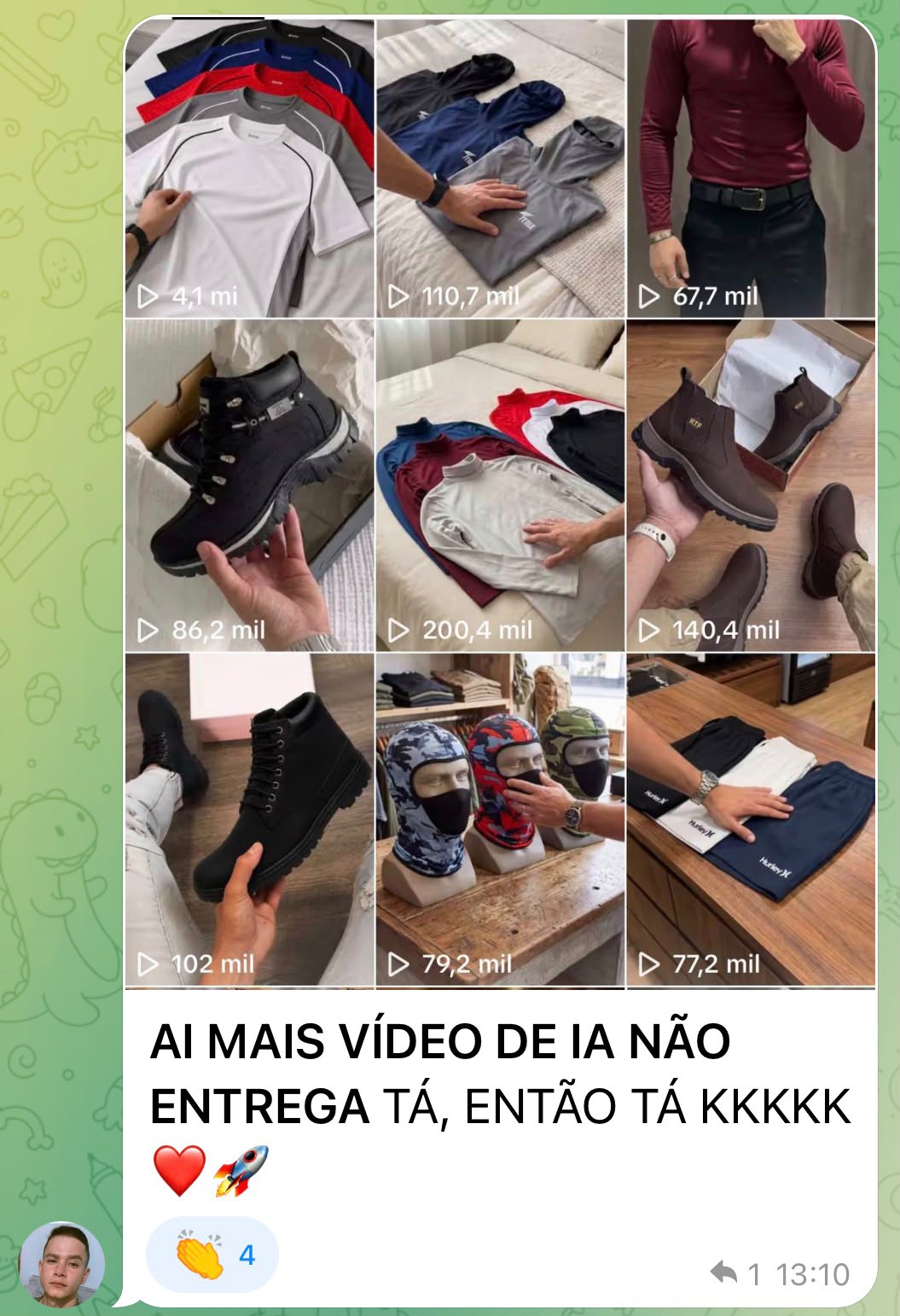 Print original do relato da comunidade